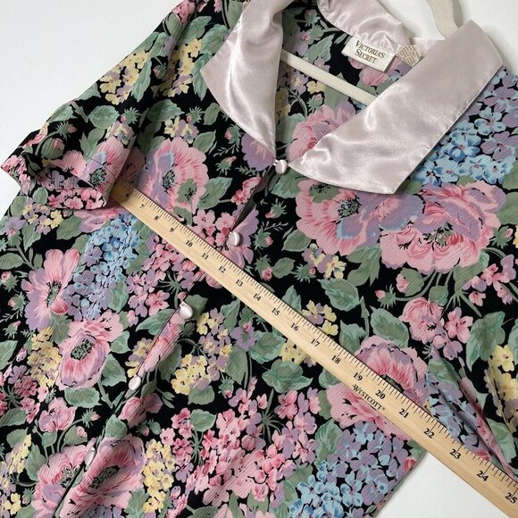 Victoria’s Secret Vintage Gold Label Nightgown Women’s Size Small Floral - Picture 8 of 9